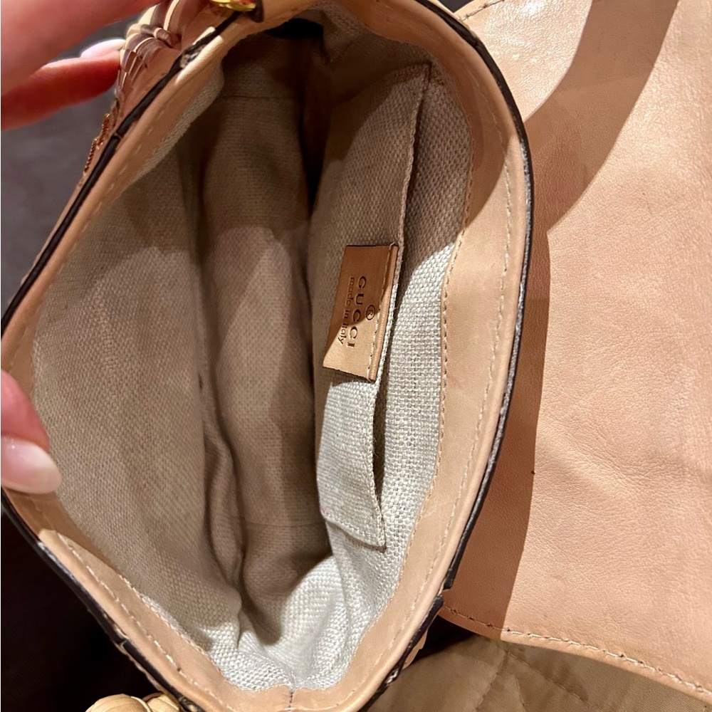 Gucci Leather Snaffle Bit Small Shoulder Bag Beige - image 7